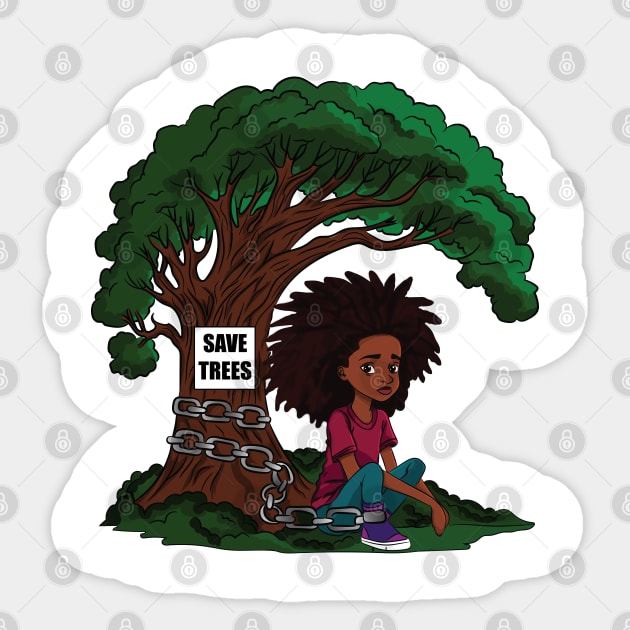 Save Trees Sticker by Coco Graphics